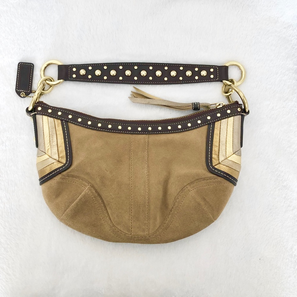 Auth Coach Small Suede Purse